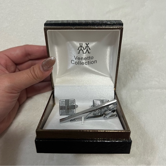 VENETO COLLECTION CUFF LINKS AND TIE CLIP - Picture 1 of 3